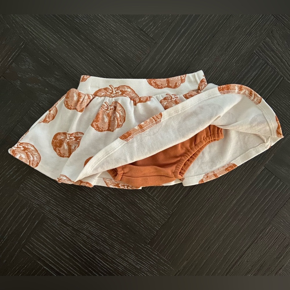 SOLD Kate Quinn Pumpkin Print Skirted Bloomers